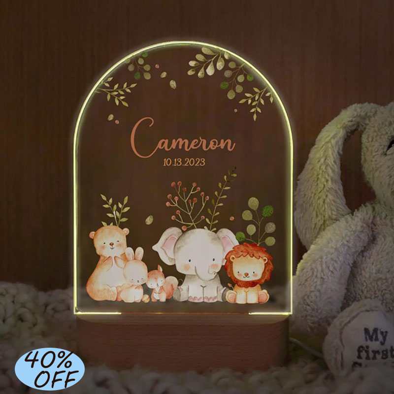 Baby Nursery Lamp - Özel Ad Bebek Gece Lambası Kişiselleştirilmiş