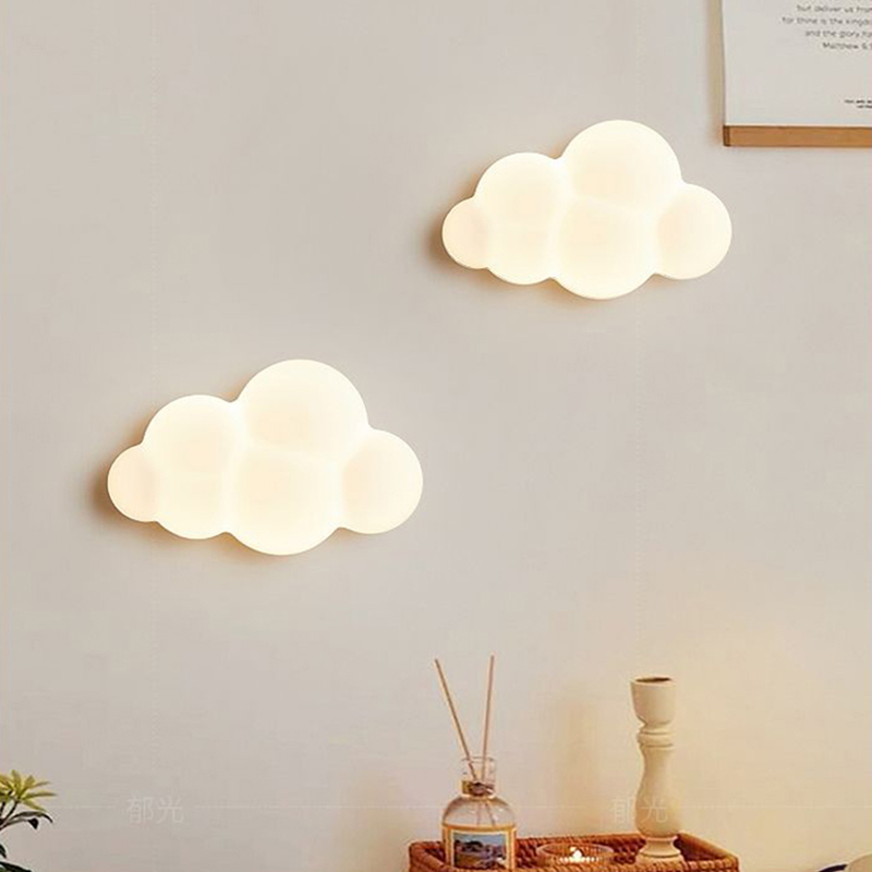 Baby Nursery Lamp - Beyaz bulut duvar lambaları çocuk odası
