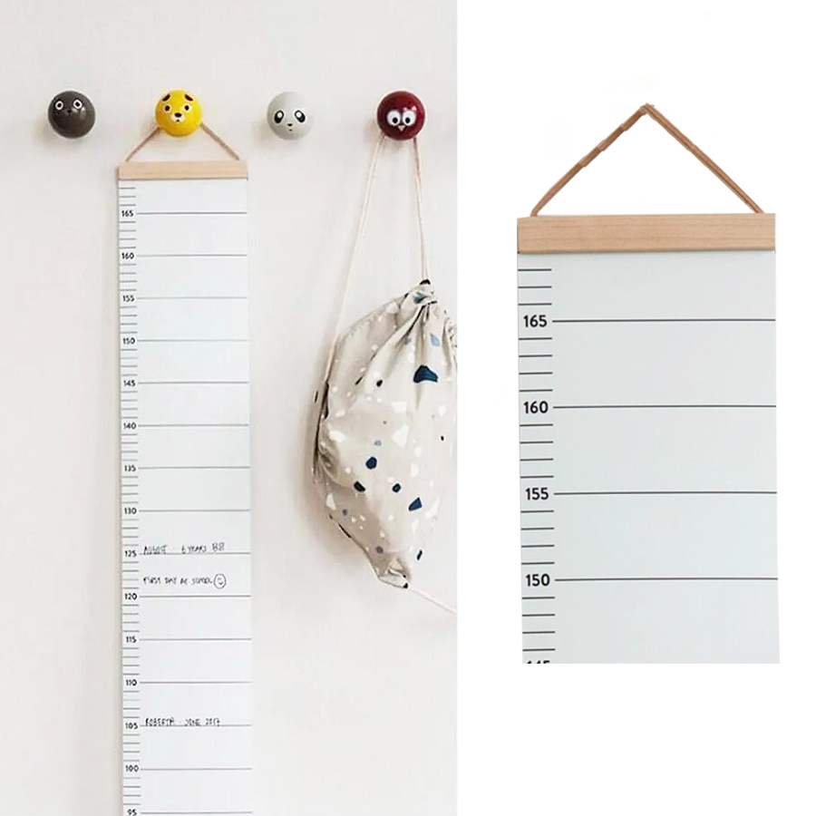 Growth Chart Ruler - Iskandinav Çocuk Yükseklik Cetvel Tuval Asılı