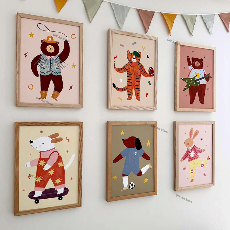 Baby Nursery Modern - Komik Çizgi Film Hayvan Çocuk Odası