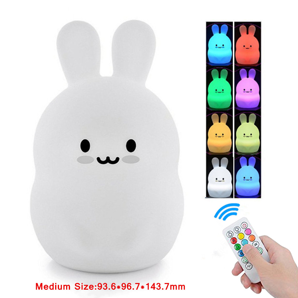 Baby Nursery Lamp - Dokunmatik Sensör Tavşan Gece Lambası Uzaktan