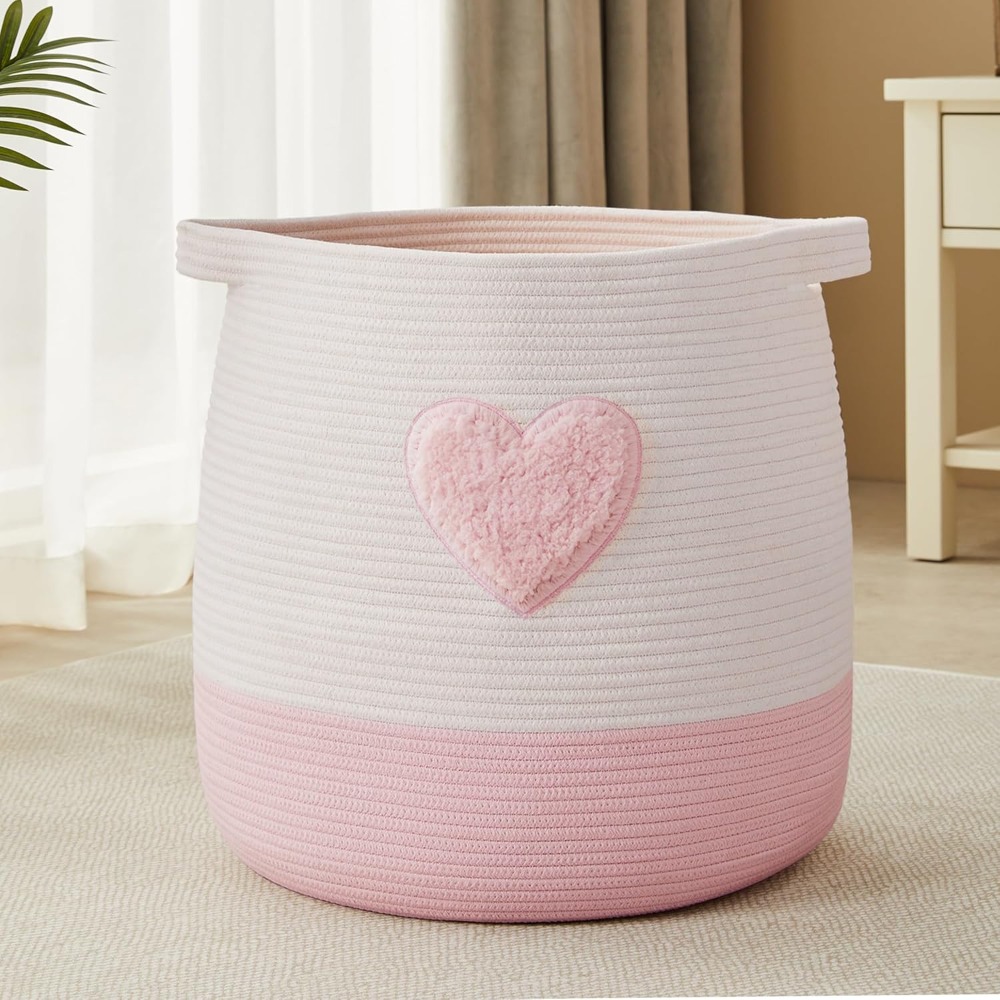 Baby Nursery Modern - Pembe çamaşır sepeti sepet çocuklar kızlar