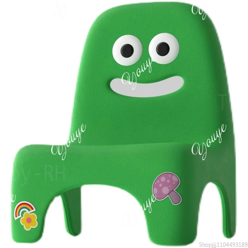 Baby Nursery Ottoman - A49 Sevimli Yeşil Çocuk Oyuncak Taburesi