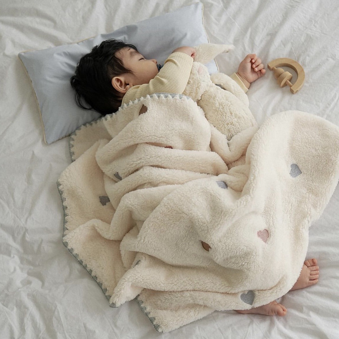 Baby Girl Nursery Quilt - Kış Bebek Battaniyeleri Yenidoğan Polar Kadife