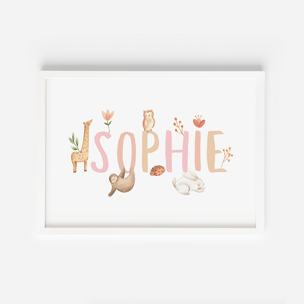 Baby Nursery Name Letters - Adı özel Poster kreş tuval boyama