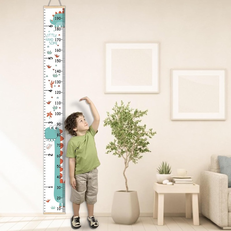 Growth Chart Ruler - Çocuklar Yükseklik Büyüme Tablosu Dinozor Uzay