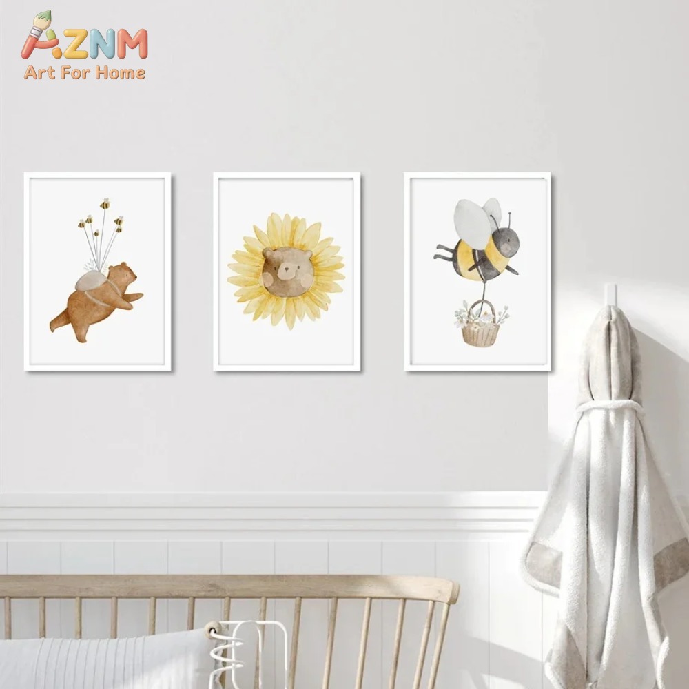 AZNM Suluboya Ayı Tilki Hayvan - Baby Nursery Frames incelemesi ve fiyatı