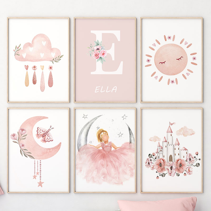 Pembe Melek Kız Güneş Ay Bulut - Baby Nursery Modern incelemesi ve fiyatı
