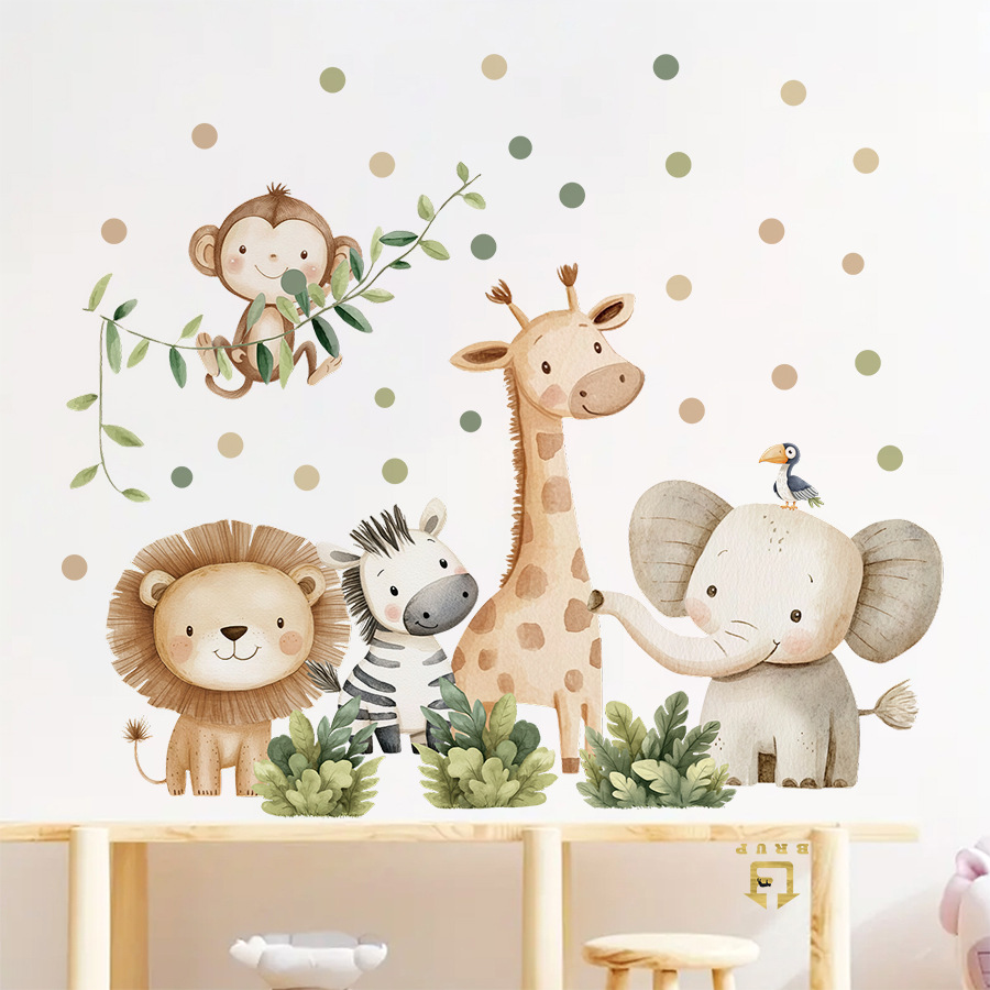 Boho Orman Hayvanları duvar çı - Baby Nursery Modern incelemesi ve fiyatı