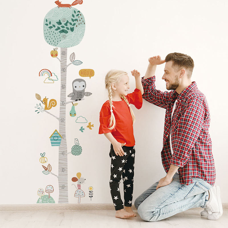 Karikatür orman hayvan ağacı y - Growth Chart Ruler incelemesi ve fiyatı