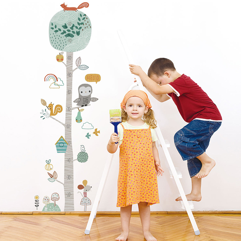 Karikatür orman hayvan ağacı y - Growth Chart Ruler incelemesi ve fiyatı