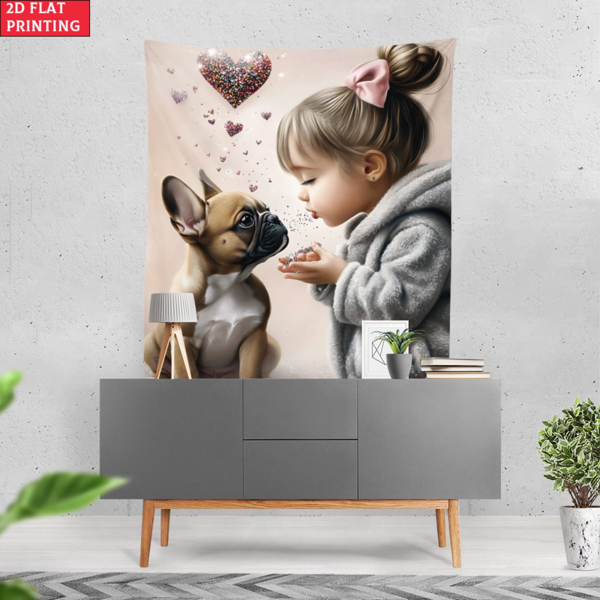 Fransız bulldog yavrusu ile kı - Baby Nursery Modern incelemesi ve fiyatı