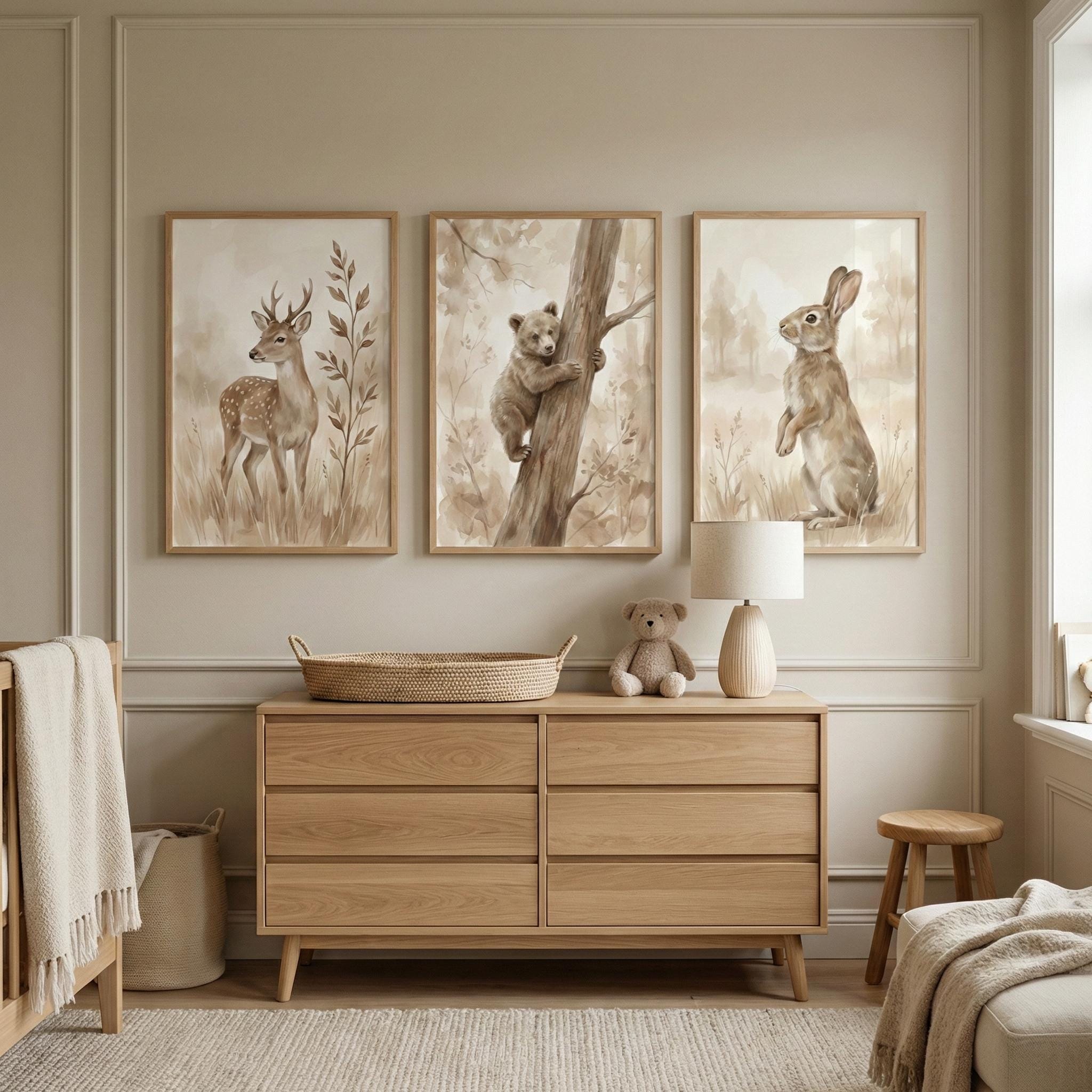 Orman Hayvanları Baskılı Nötr  - Baby Nursery Frames incelemesi ve fiyatı