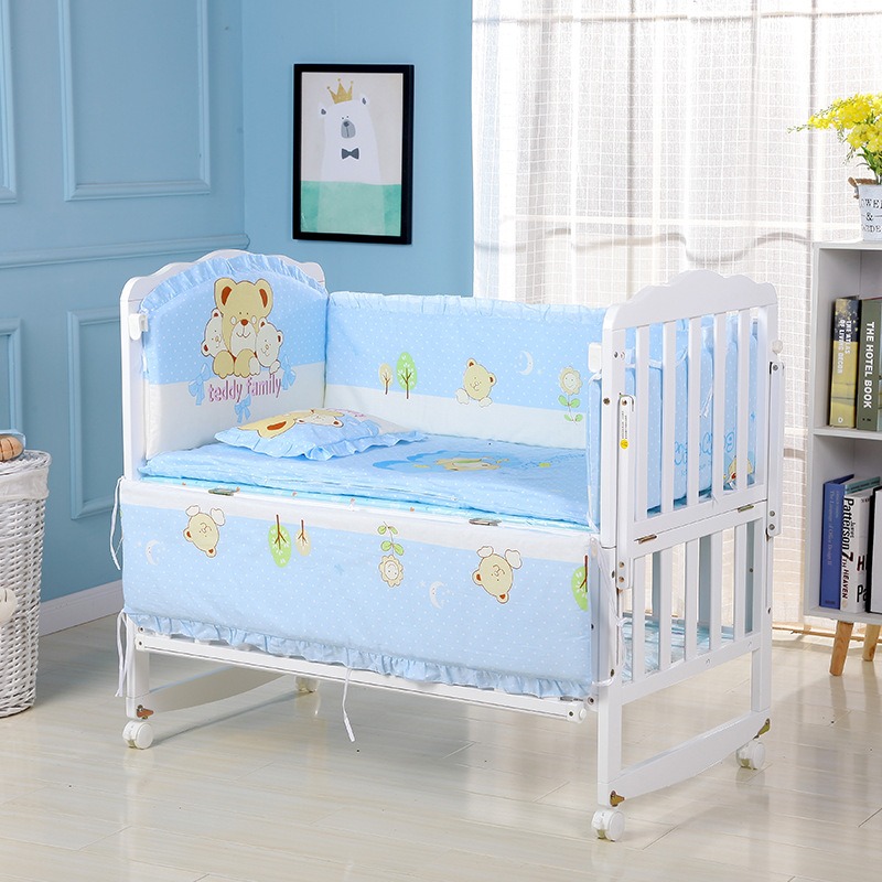 6 adet karikatür pamuk beşik n - Convertible Crib Set incelemesi ve fiyatı