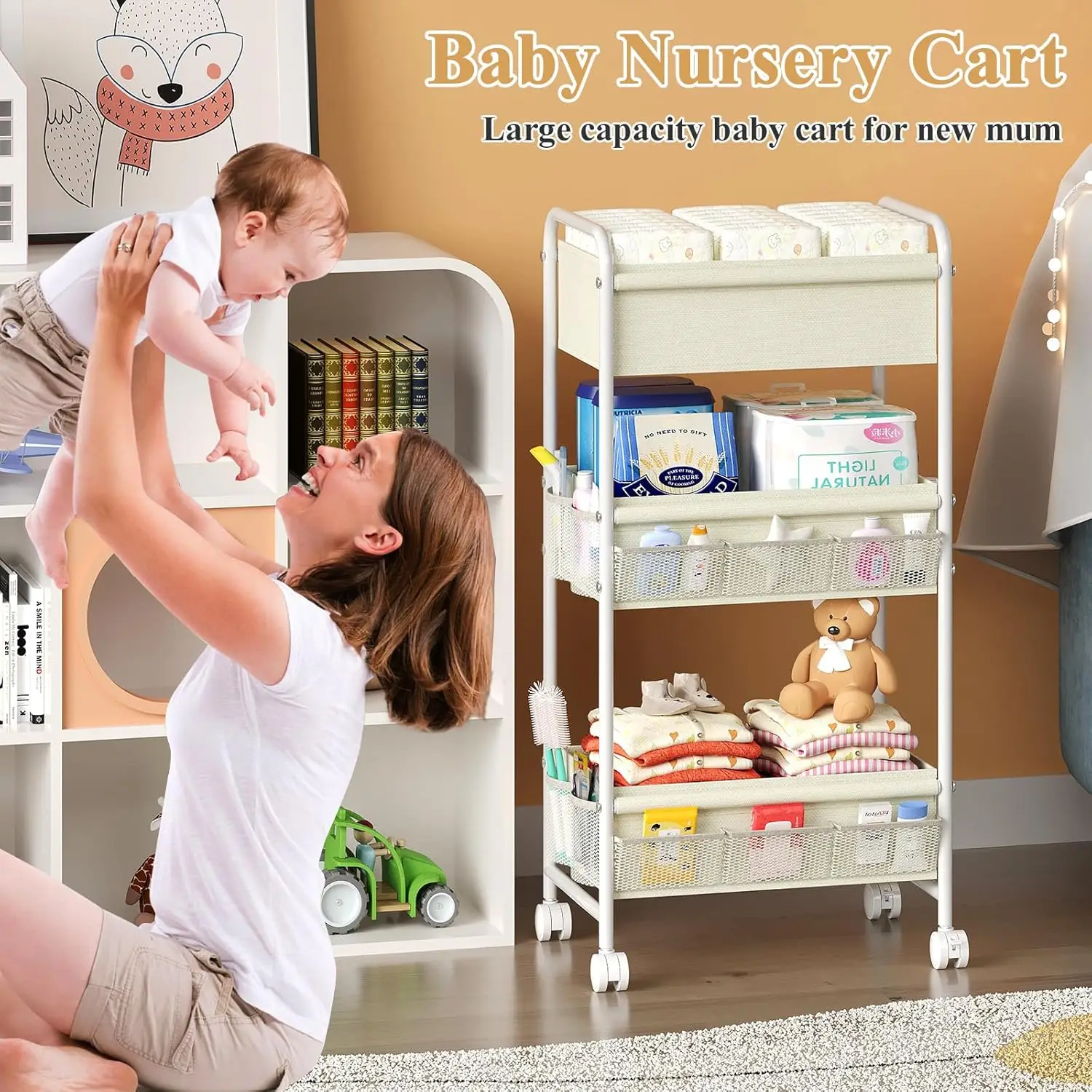 3 Katmanlı Bebek Bezi Düzenley - Baby Nursery Cart incelemesi ve fiyatı
