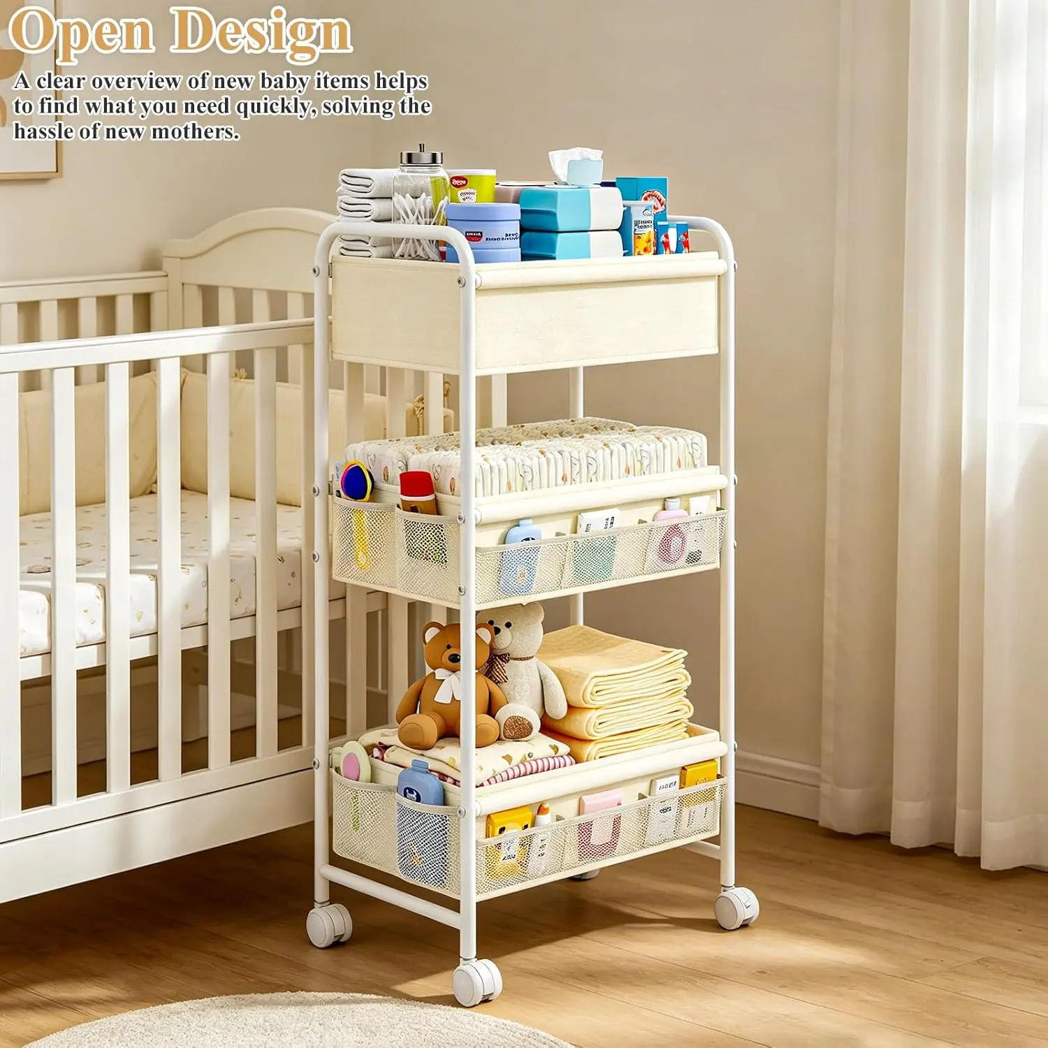 3 Katmanlı Bebek Bezi Düzenley - Baby Nursery Cart incelemesi ve fiyatı