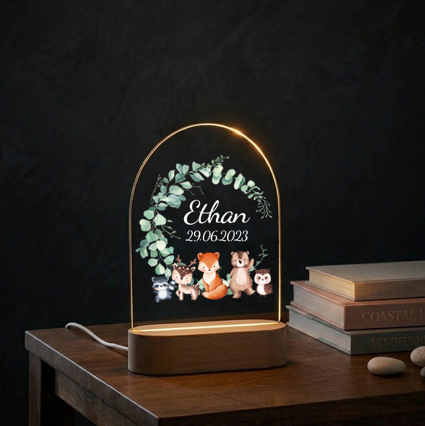 Kişiselleştirilmiş Bebek Gece  - Baby Nursery Lamp incelemesi ve fiyatı
